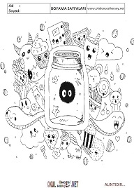 Doodle boyama sayfaları